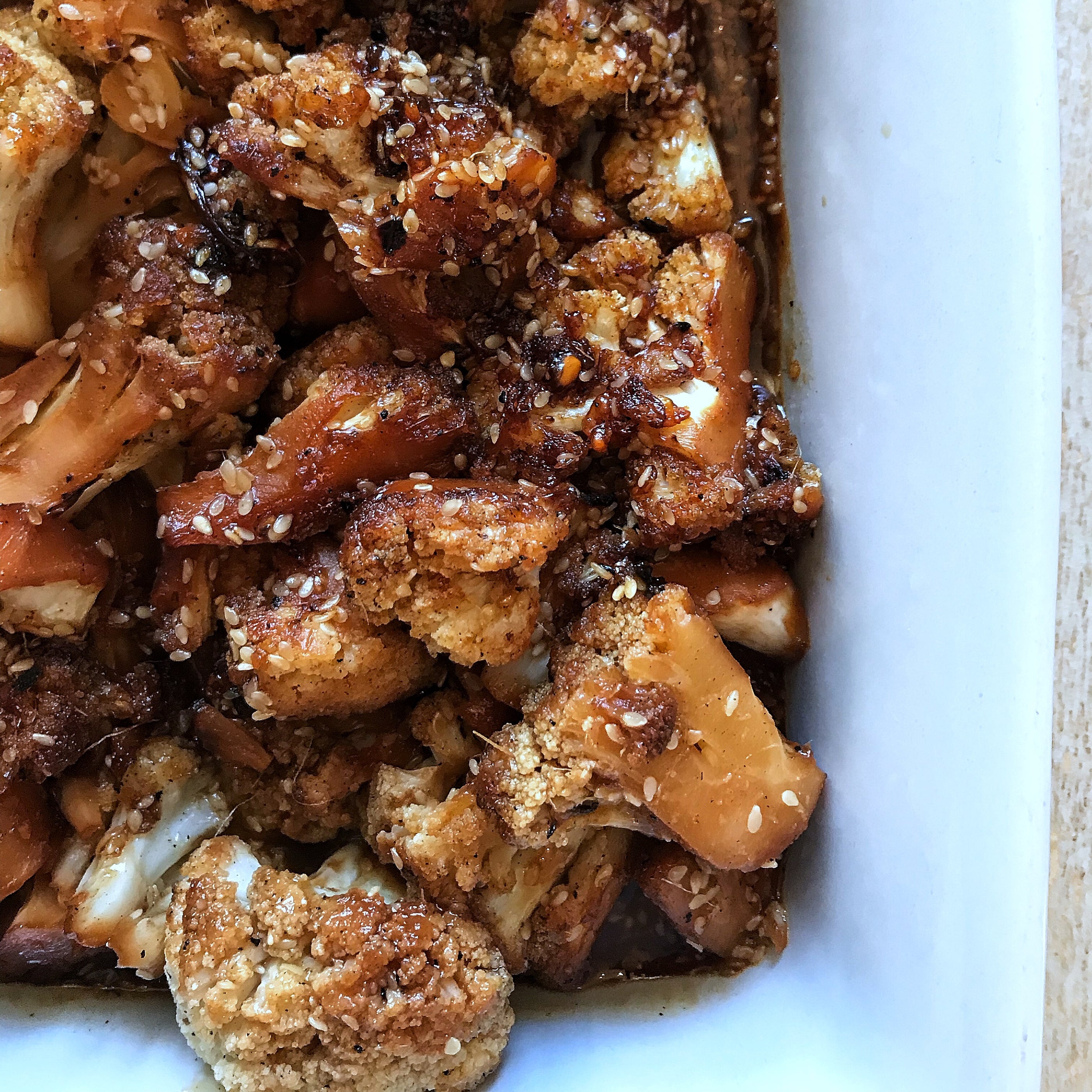 Sticky Sesame Cauliflower