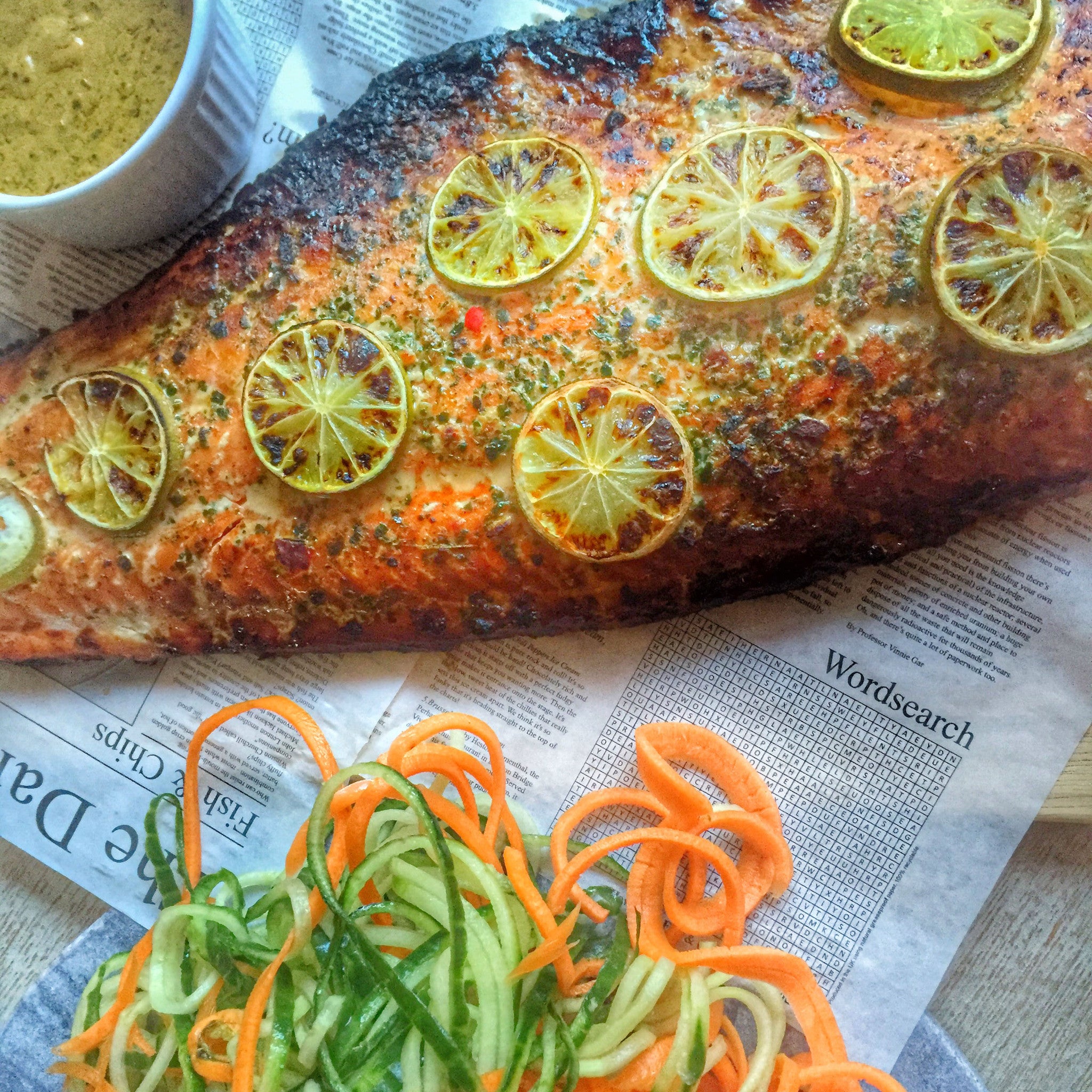 Thai Blackened Salmon with Satay Sauce