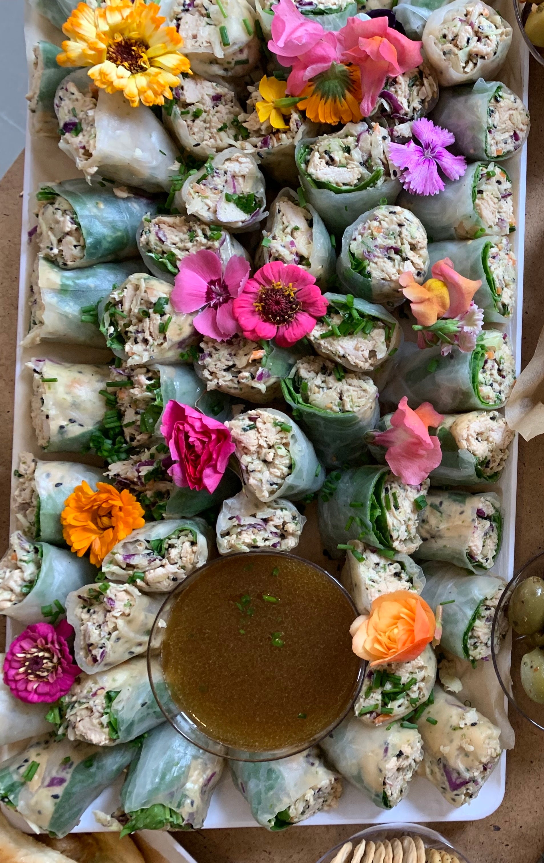 Shredded Miso chicken Rice Paper Rolls