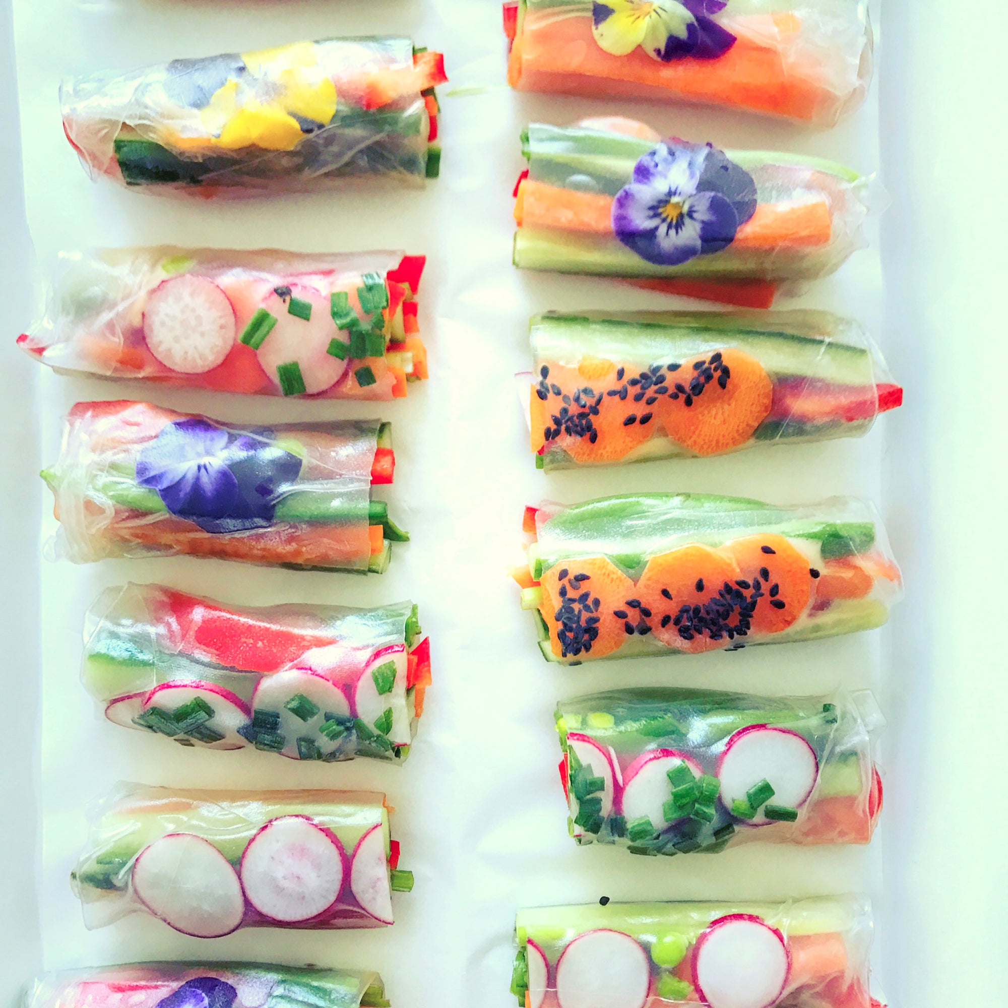 Rainbow Rice Paper Rolls