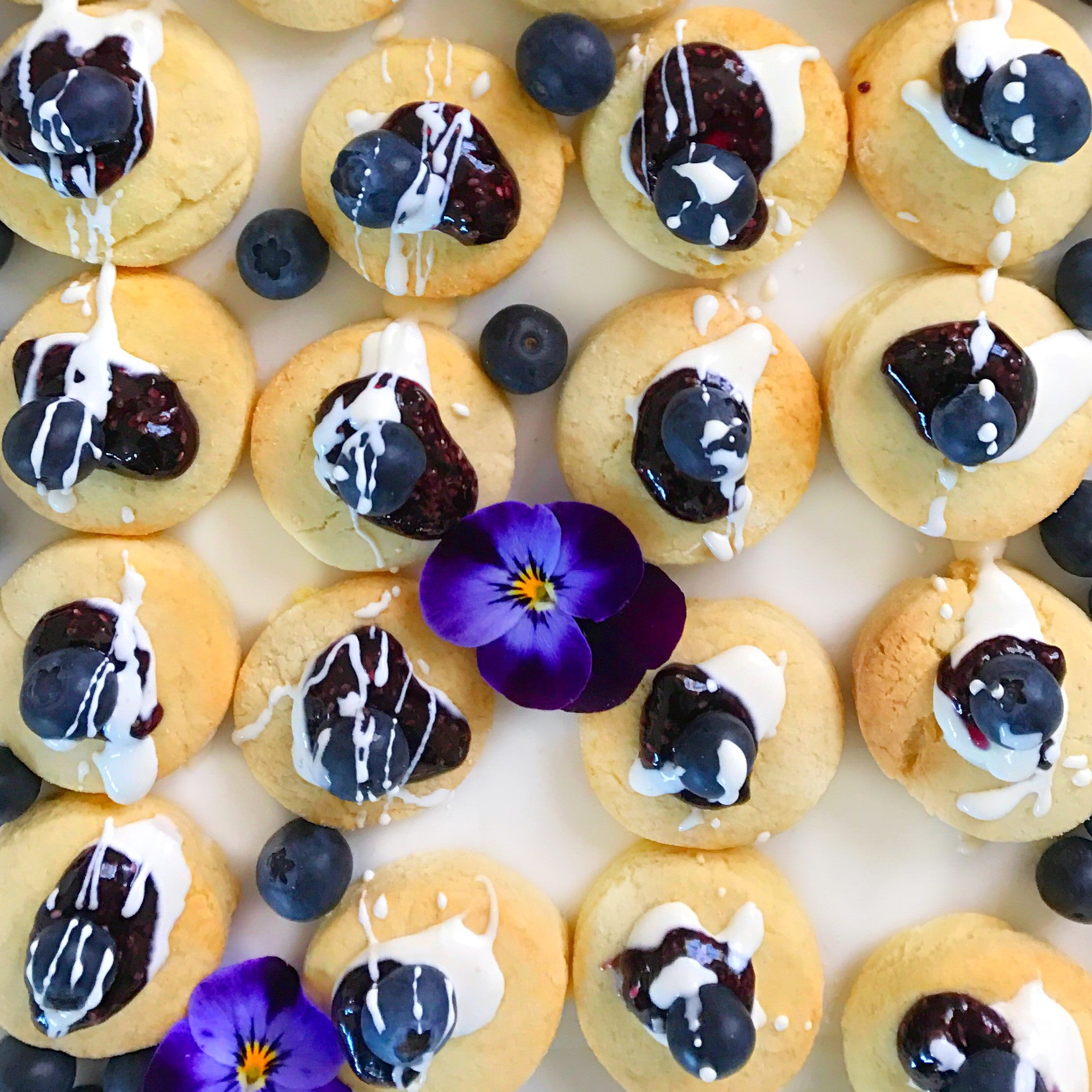 Mini Scones with Blueberry Chia Jam and Fresh Cream (available GF)